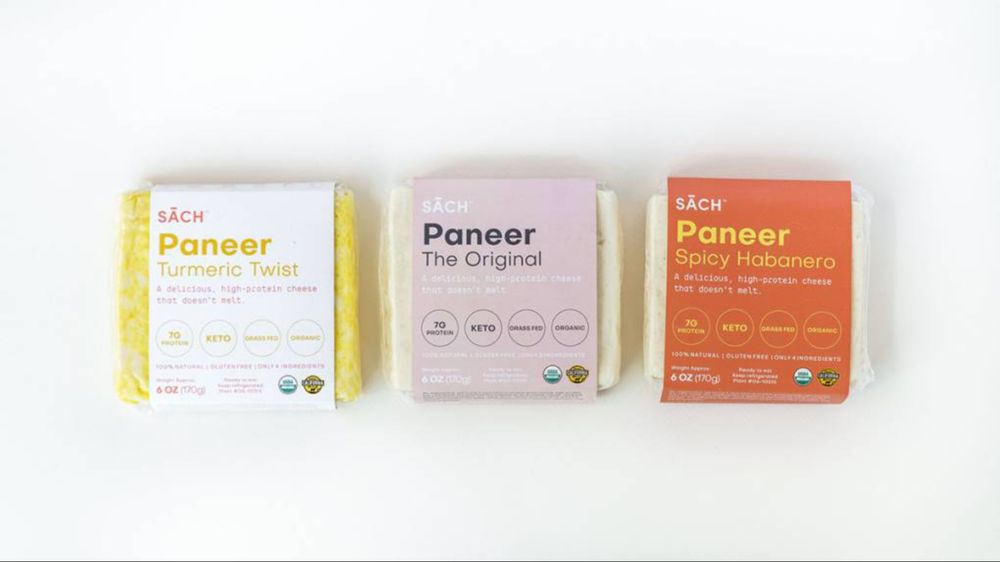 Three packs of SACH organic paneer